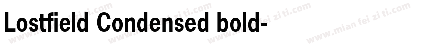 Lostfield Condensed bold字体转换